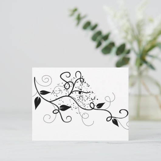 Zwart-witvectoriszwoerd Briefkaart (Staand voorkant)