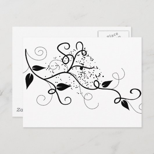 Zwart-witvectoriszwoerd Briefkaart (Voorkant / Achterkant)