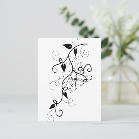 Zwart-witvectoriszwoerd Briefkaart (Staand voorkant)