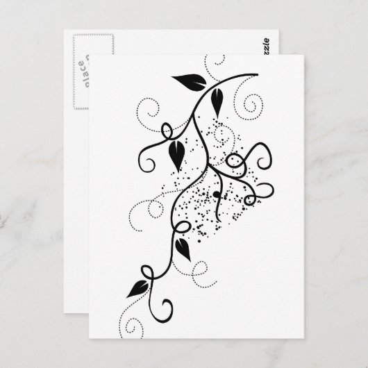 Zwart-witvectoriszwoerd Briefkaart (Voorkant / Achterkant)