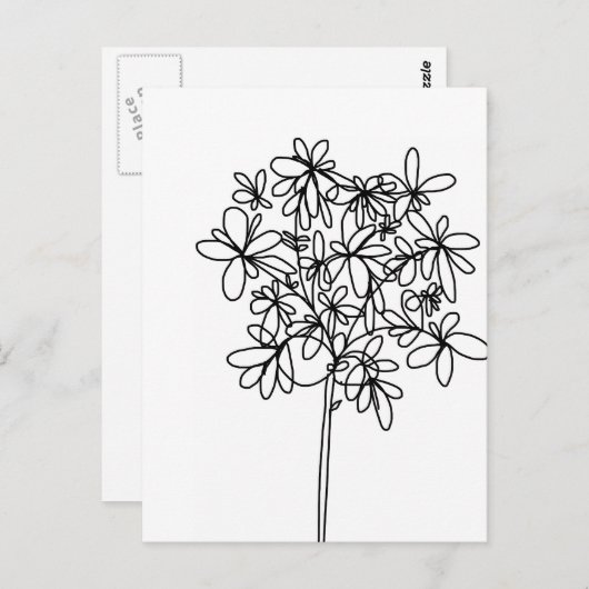 Zwart-witventilator - Briefkaart (Voorkant / Achterkant)