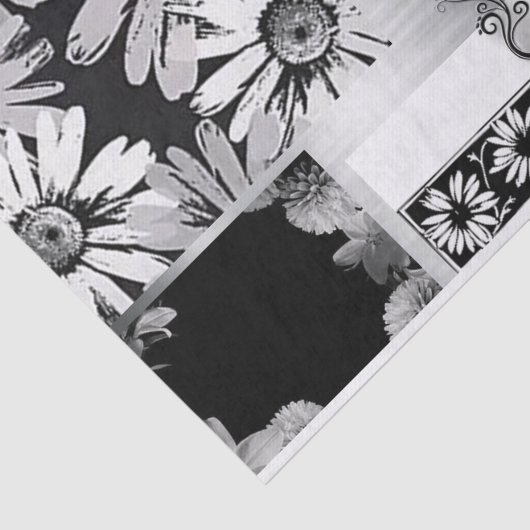 Zwart-witventilatorcollage Tissuepapier (Detail)