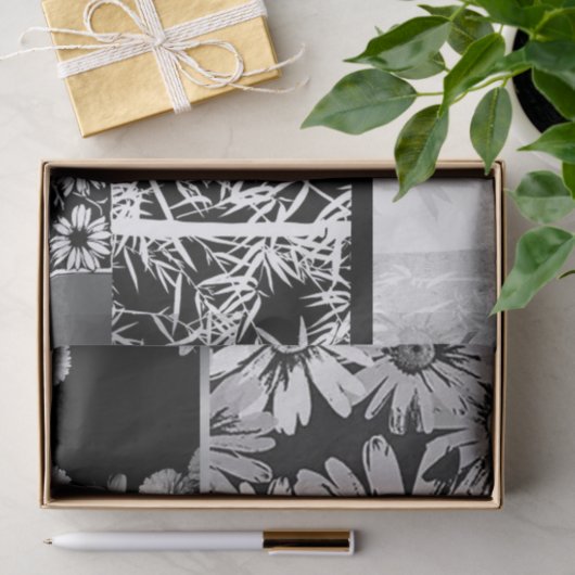 Zwart-witventilatorcollage Tissuepapier (Geschenk)