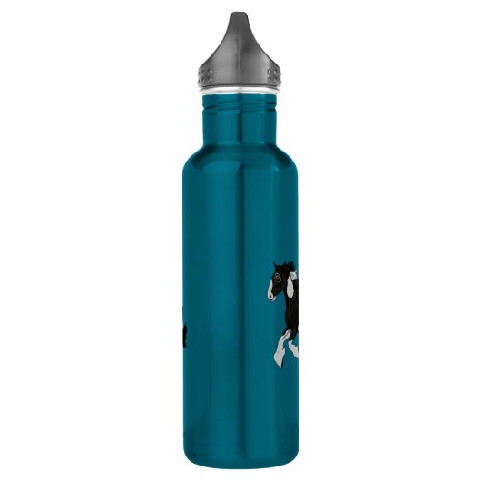 Zwart-witverf in een gipspaard waterfles (Links)