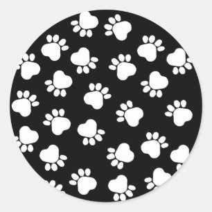 Zwart-witverf Ronde Sticker