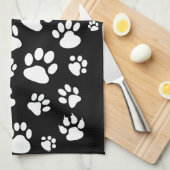 Zwart-witverfdrukken met Retrostijl en witvervormd Theedoek (Quarter Fold)