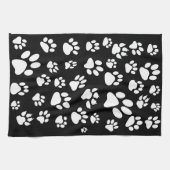 Zwart-witverfdrukken met Retrostijl en witvervormd Theedoek (Horizontaal)