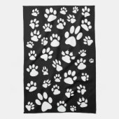 Zwart-witverfdrukken met Retrostijl en witvervormd Theedoek (Verticaal)