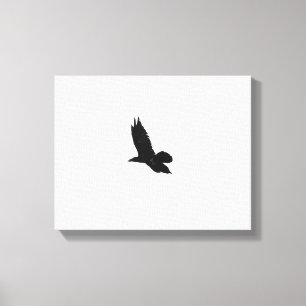 Zwart-witvliegende zwarte straling 11 x 14 canvas afdruk