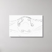 Zwart-witvliegtuig — Propeller Canvas Afdruk (Voorkant)