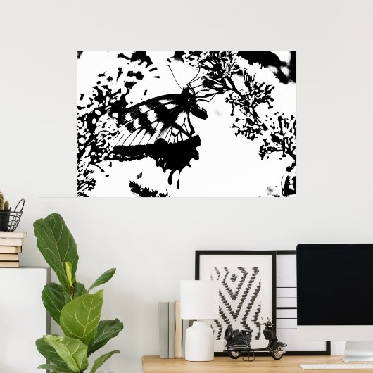 Zwart-witvlinderPoster Poster (Thuiskantoor)