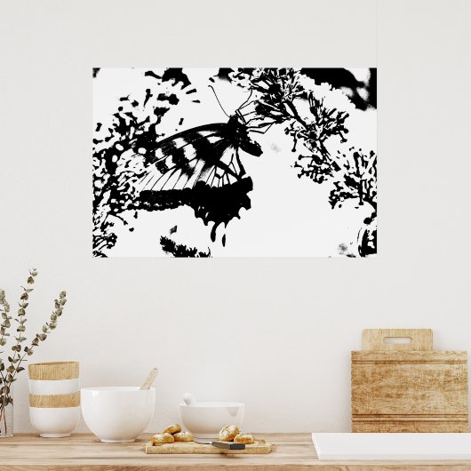 Zwart-witvlinderPoster Poster (Keuken)