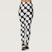 Zwart-witvolleybalverleggercompressiepants Leggings (Achterkant)