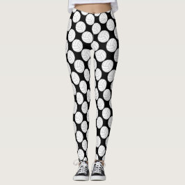 Zwart-witvolleybalverleggercompressiepants Leggings