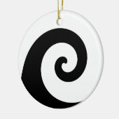 Zwart-witvormig ontwerp keramisch ornament (Links)