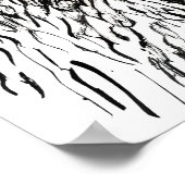 Zwart-witvossenportret | AI Art Poster (Hoek)