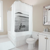 Zwart-witvrije zandbak douchegordijn (In situ)