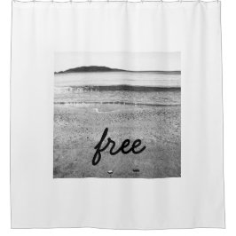 Zwart-witvrije zandbak douchegordijn