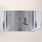 Zwart-witvrije zandbak strandlaken (Voorkant)