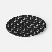 Zwart-witwasemmers Afdrukpatroon  Papieren Bordje (Gekanteld)
