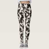 Zwart-witwasgoed en kruit leggings (Voorkant)
