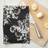 Zwart-witwashanddoeken Theedoek (Quarter Fold)