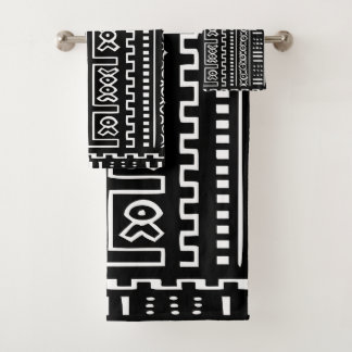 Zwart-witwashanddoekje Bad Handdoek