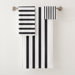 Zwart-witwashanddoekset Bad Handdoek