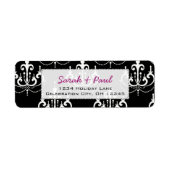 Zwart-witwaslabel en terugzendadres etiket (Voorkant)