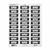 Zwart-witwaslabel en terugzendadres etiket (Full Sheet)
