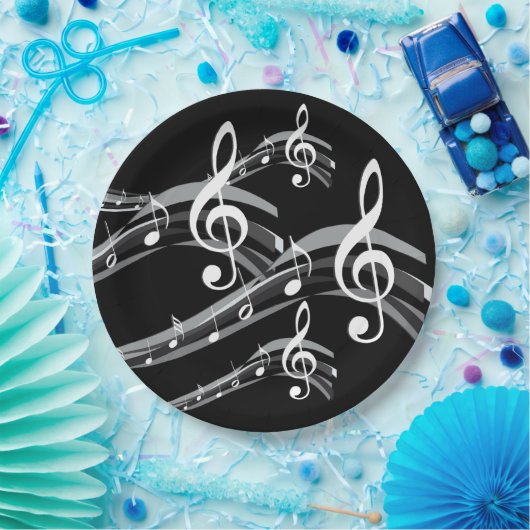 Zwart-witwasprogramma Papieren Bordje (Feest)