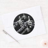 Zwart-witwasprogramma Ronde Sticker (Envelop)