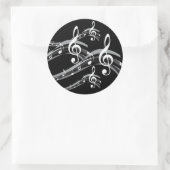 Zwart-witwasprogramma Ronde Sticker (Tas)