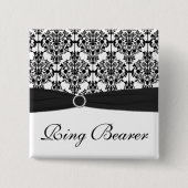 Zwart-witwasprogramma Vierkante Button 5,1 Cm (Voorkant)