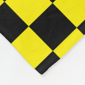 Zwart-witwassers op geel fleece deken (Hoek)