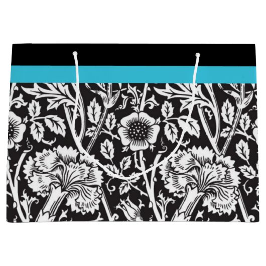 Zwart-witwastas met cadeautjes large cadeautasje (Voorkant)