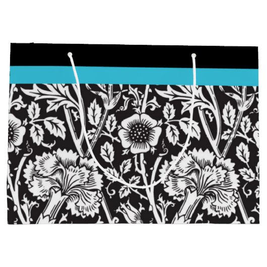 Zwart-witwastas met cadeautjes large cadeautasje (Achterkant)