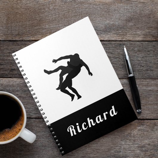 Zwart-witwasthema Ontwerpnaam Notitieboek