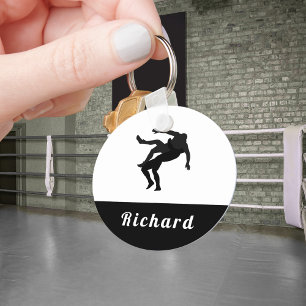 Zwart-witwasthema Ontwerpnaam Sleutelhanger