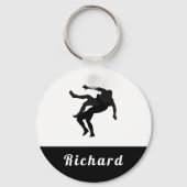 Zwart-witwasthema Ontwerpnaam Sleutelhanger (Voorkant)