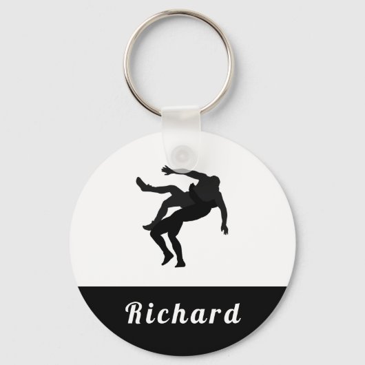 Zwart-witwasthema Ontwerpnaam Sleutelhanger (Voorkant)