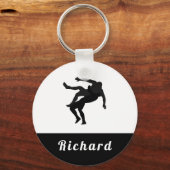 Zwart-witwasthema Ontwerpnaam Sleutelhanger (Voorkant)