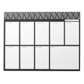 Zwart-witweekse Desk Planner Notitieblok (Voorkant)