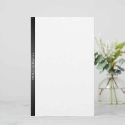 Zwart-witwerk Briefpapier (Staand voorkant)