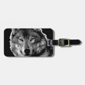 Zwart-witwerk met Wolf Bagagelabel (Voorkant horizontaal)