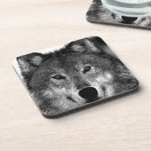 Zwart-witwerk met Wolf Bier Onderzetter (Linkerzijde)