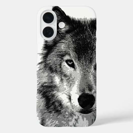 Zwart-witwerk met Wolf Case-Mate iPhone Case (Achterkant)