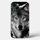 Zwart-witwerk met Wolf Case-Mate iPhone Case (Achterkant)