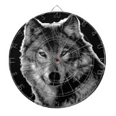Zwart-witwerk met Wolf Dartbord (Voorkant)