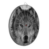 Zwart-witwerk met Wolf Dartbord (Voorkant Links)